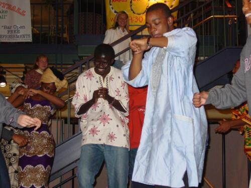 Members of the Davidson African Students Association dancing